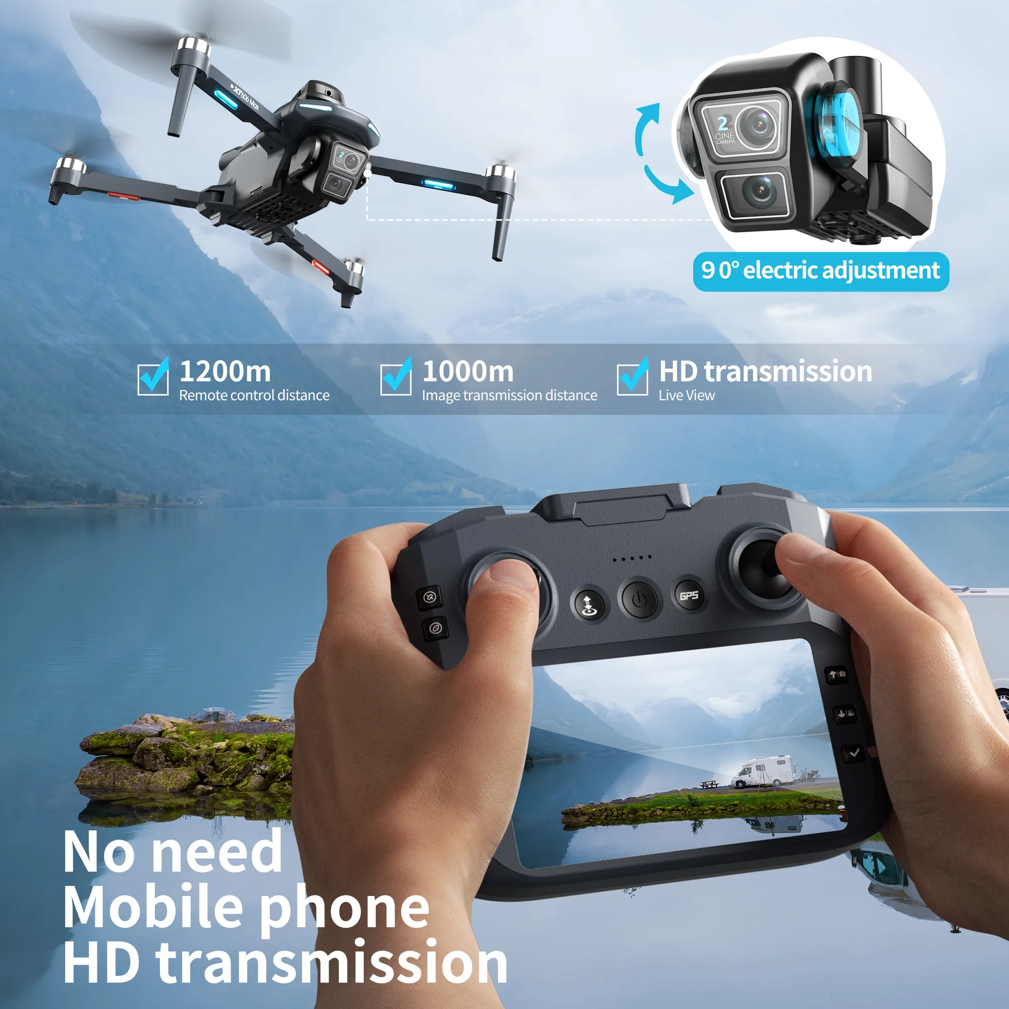 โดรนรุ่น Original XT606 ระดับม - Drone Mapping บทวิจารณ์และราคา